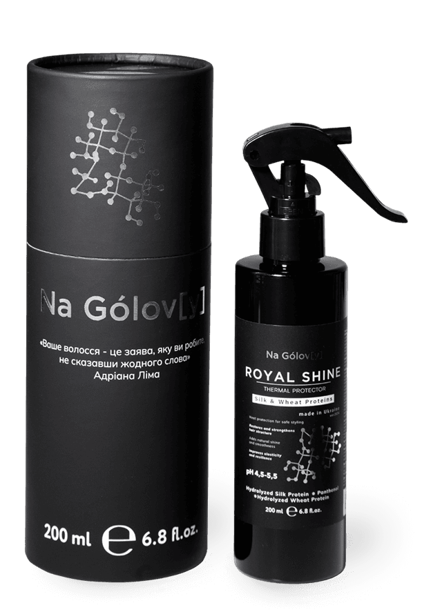ROYAL SHINE Спрей-термозахист із гідролізованим шовком Na Golov[y]